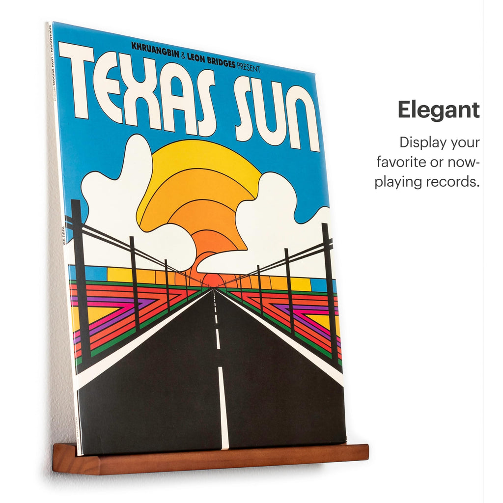 Vinyl Record Wall Mount - 3 Elegant Display Ledges Made from Solid Wood - These Vinyl Record Shelf Will Hold Records