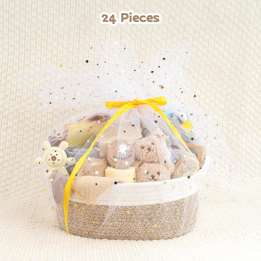 Piece Baby Gift Basket, Baby Shower Gift Set for Newborns, Khaki