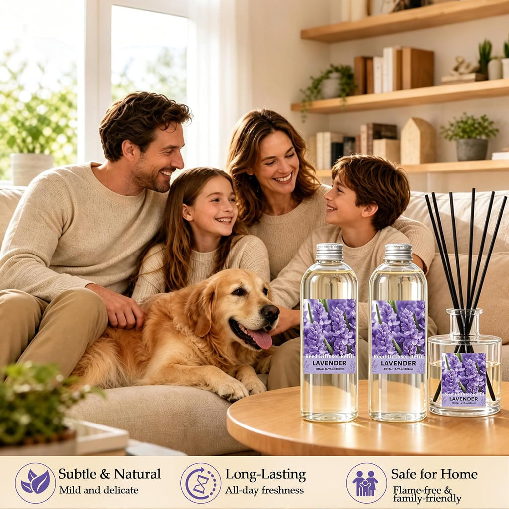 Lavender Diffuser Reed Diffuser Refill Oil, 33.81 Fl Oz - Set of 2
