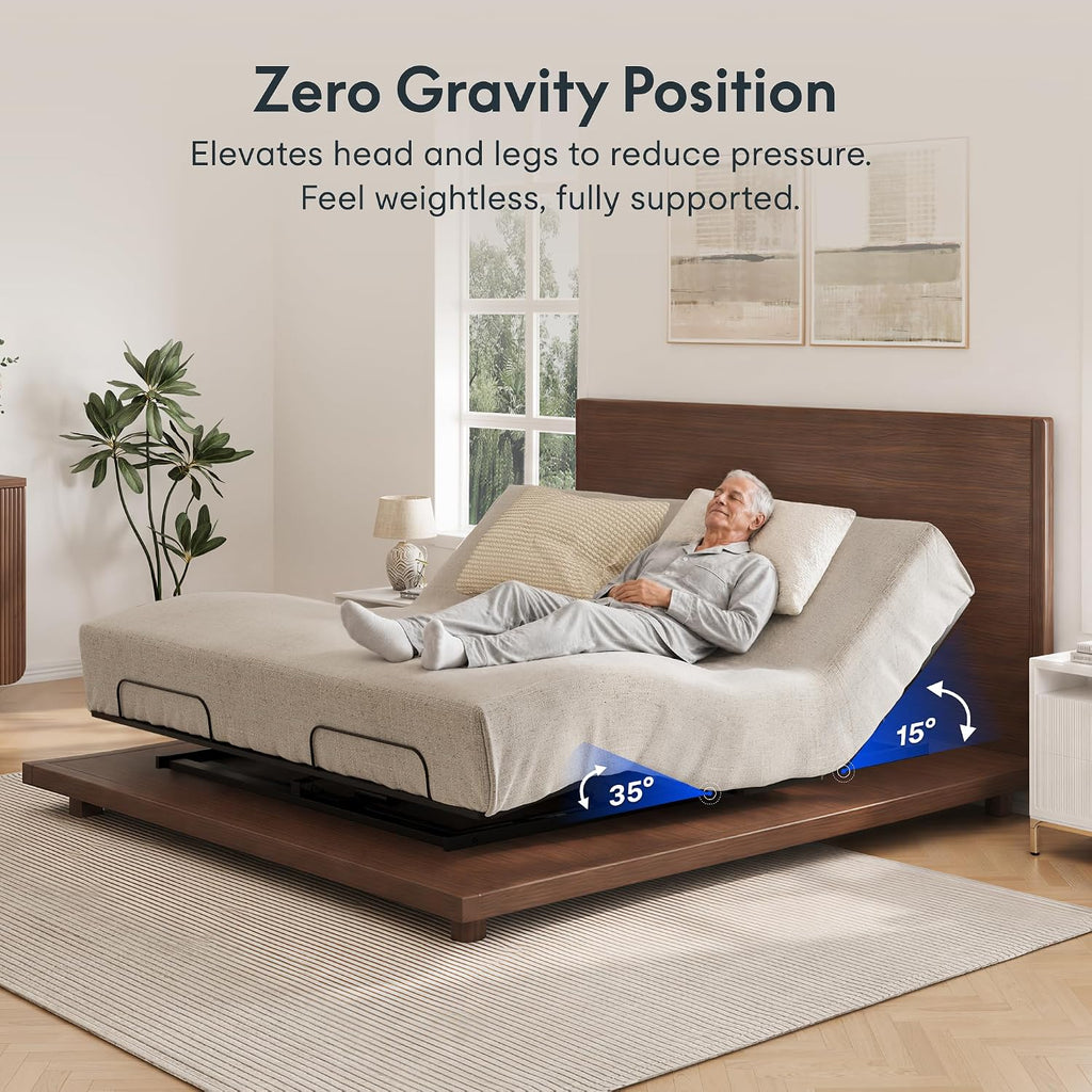 King Size Adjustable Bed Base with Bio Anti-Pinch Technology