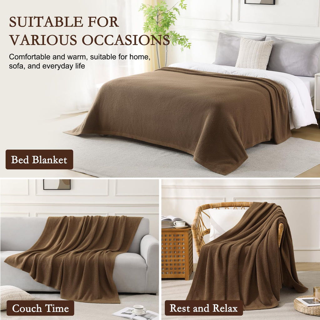 Merino Wool Blanket, Australian Natural Wool (Camel)