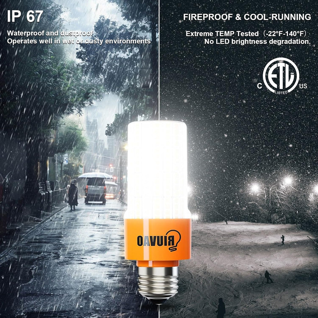 40W LED Corn Light Bulb, 320W Equivalent 5000LM, 5000K Daylight, Waterproof & 90% Energy Saving - E26/e27 Base Corn