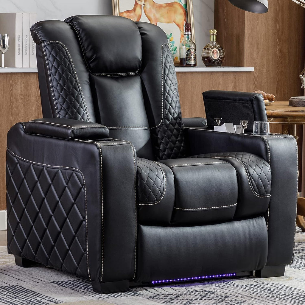 Electric Power Recliner Chair with Ambient Lighting
