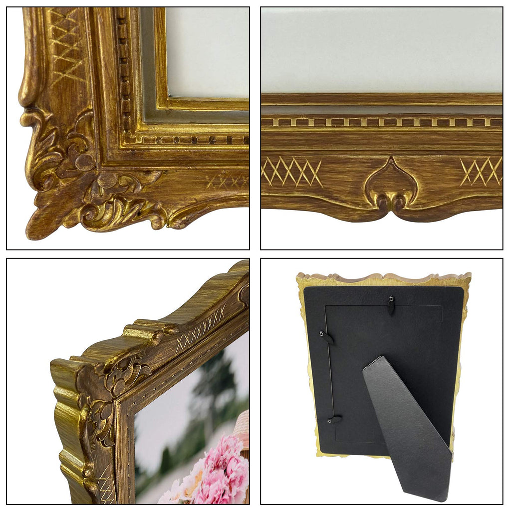 4x6 Vintage Bronze Gold Picture Frame