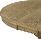 42"-54" Farmhouse Extendable Dining Table for 4-6 with 12" Butterfly Leaf Round-to-Oval Top Cross-Base Legs, Kitchen