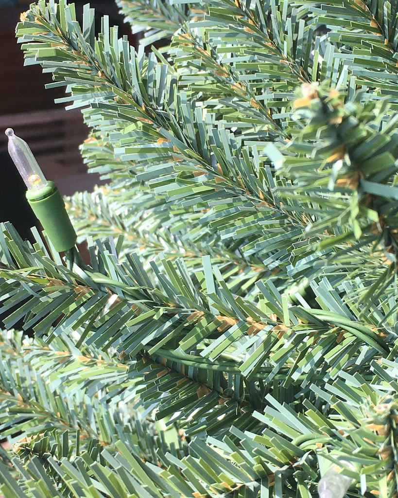 9FT Pre-lit Christmas Tree Premium Artificial with 1500 Clear LED Lights, Full Hinged Blue Spruce Full Xmas Tree 9