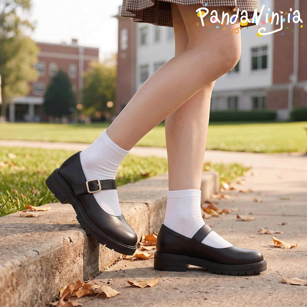 Girls Mary Jane Dress Shoes School Uniform Platform Flats