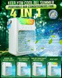 Portable Air Conditioners, 3 Wind Speeds & 7 LED Lights Evaporative Personal Air Cooler
