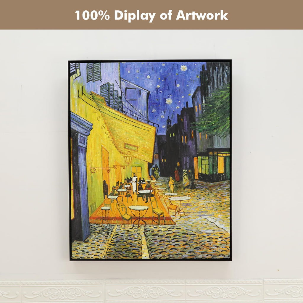 24x36 Black Floater Frame for Stretched Canvas Art, 1.5" Deep, Black
