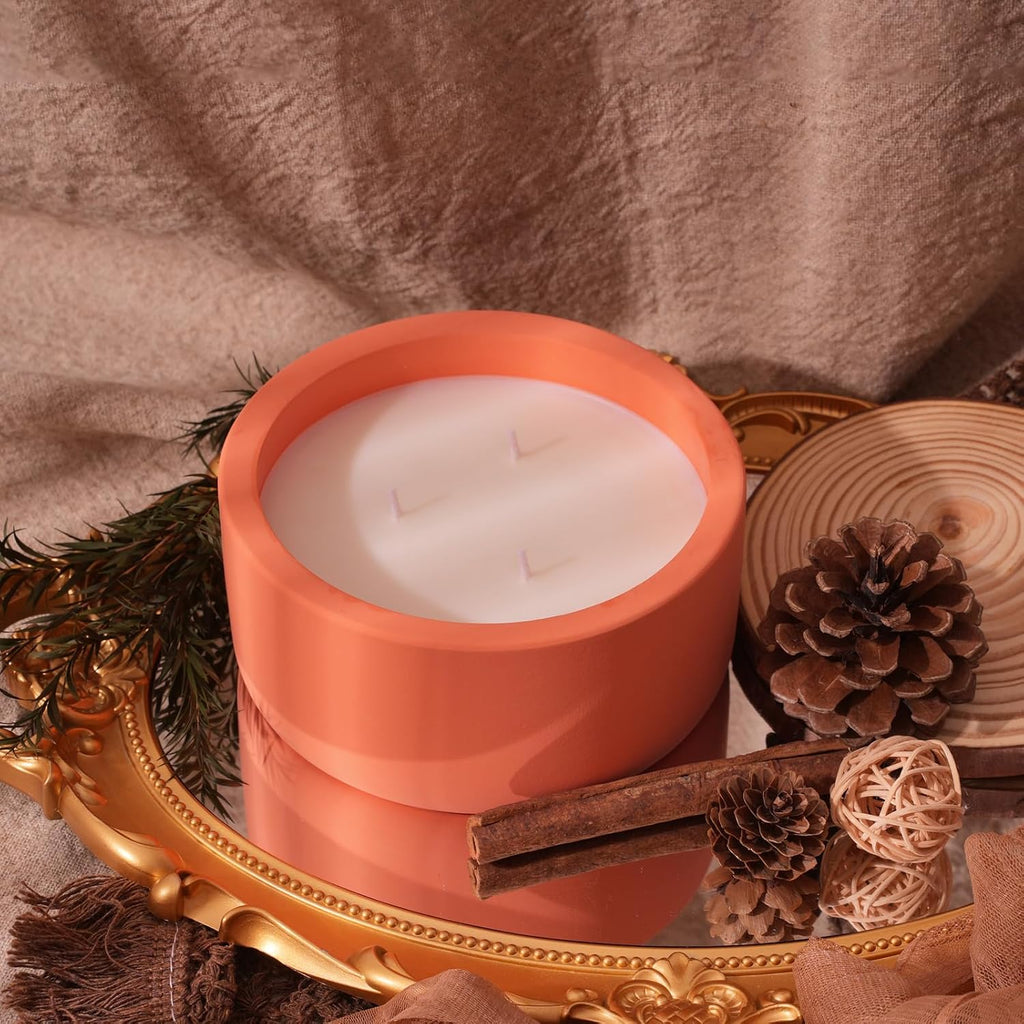 20oz Large Fall Scented Candle - Pumpkin Spice, 3 Wick Candles Scented, Non Toxic Soy Candle for Women and Men