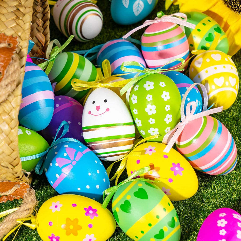Easter Hanging Eggs, Easter Egg Tree Ornaments - Set of 48