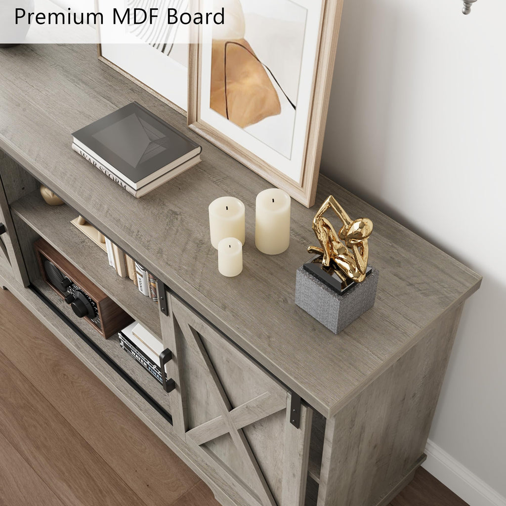 Farmhouse TV Stand and Entertainment Center for TV Up to 65 Inches
