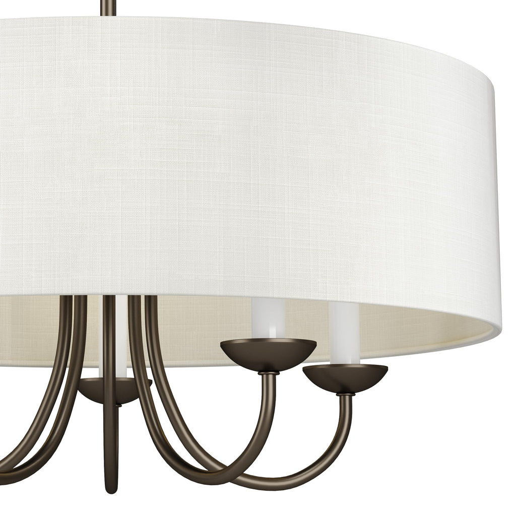Drum Shade 5-Light Chandelier, Antique Bronze