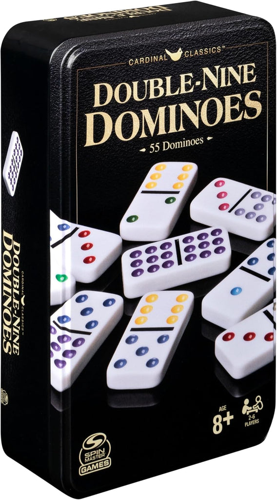 Double 9 Dominoes Set in Storage Tin Classic Tile Game
