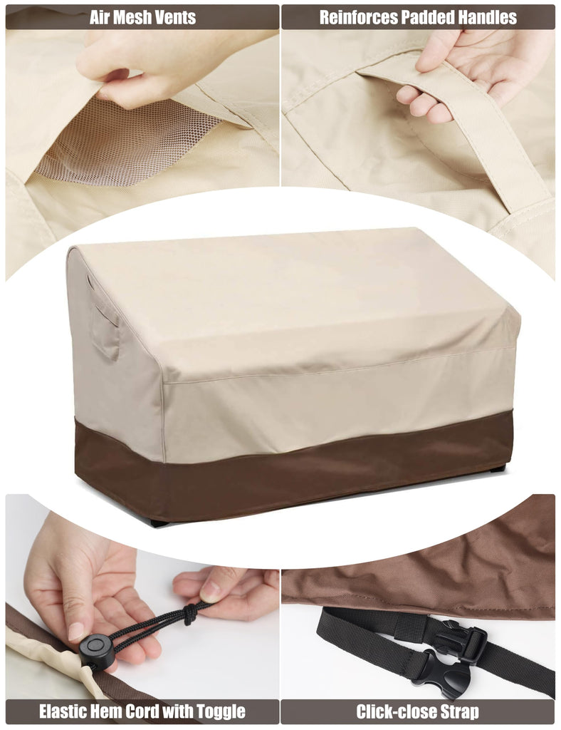 Patio Loveseat Cover 2-Seater & Outdoor Sofa Couch Cover Waterproof