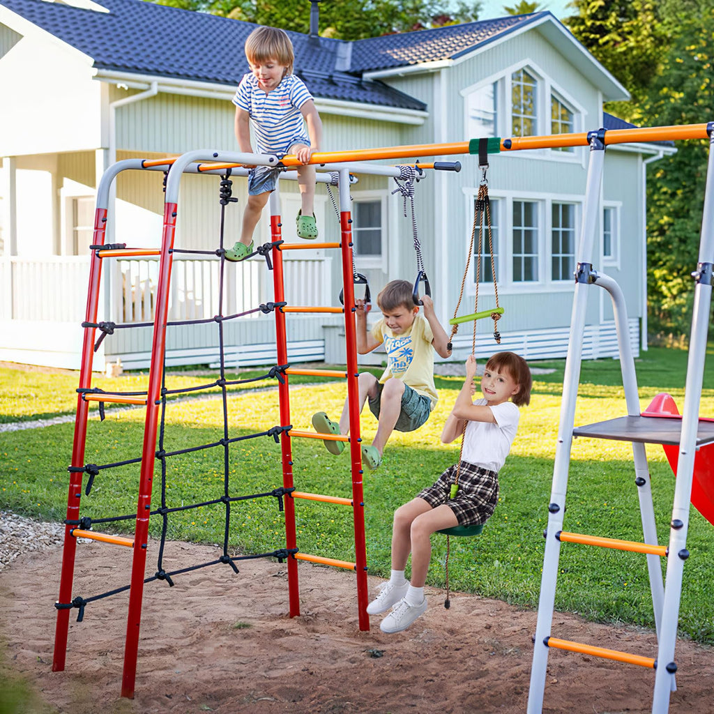 Disc Swing with Monkey Bars, Heavy Duty Tree Swing for Kids, Green
