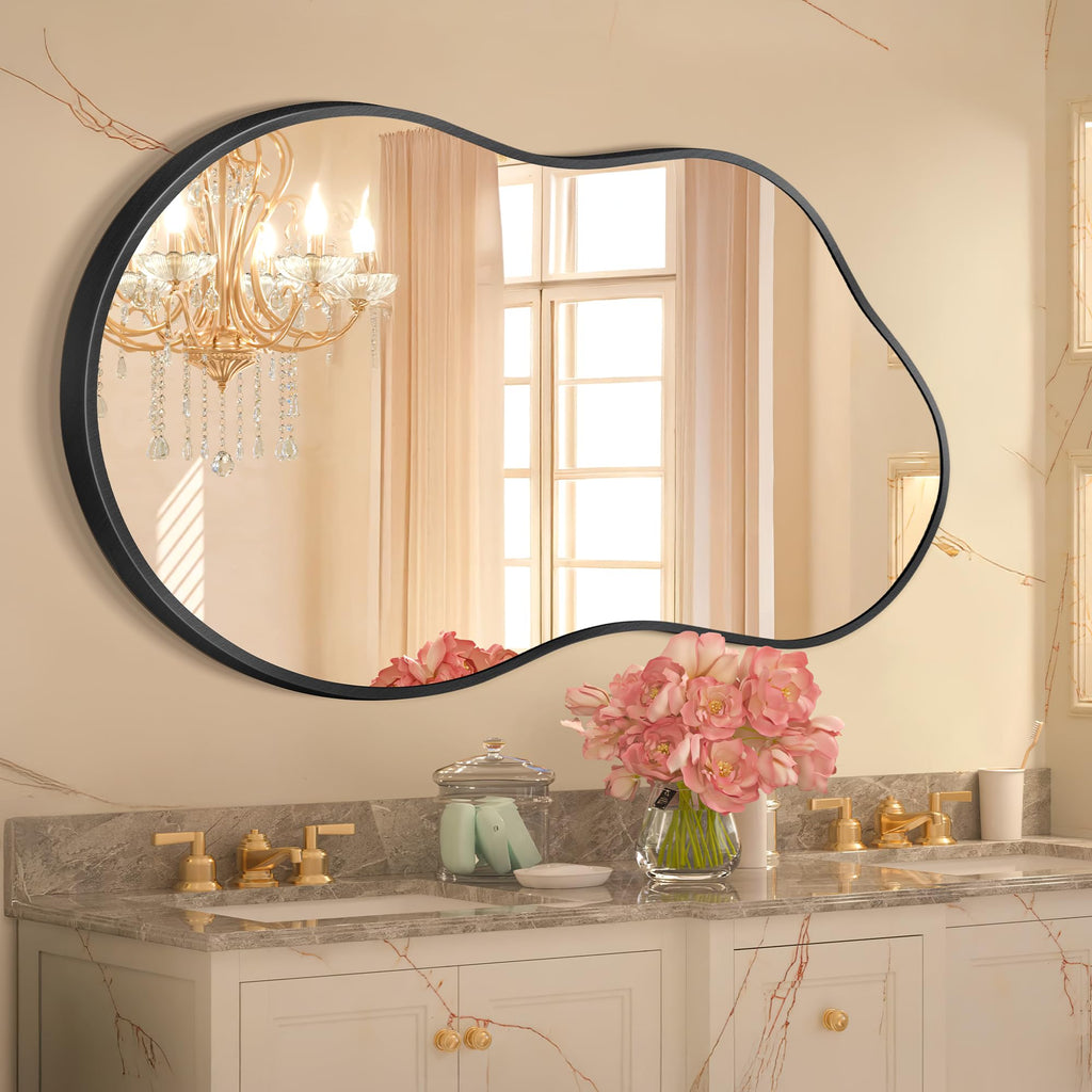 Bathroom Mirror for Over Sink-Black Home Decor Wall Mirror 20"x 36" Single