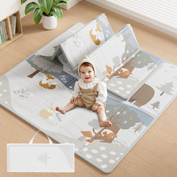 Baby Play Mat, 47x47inch Play Mat, 0.4 in Thick Waterproof Playmat