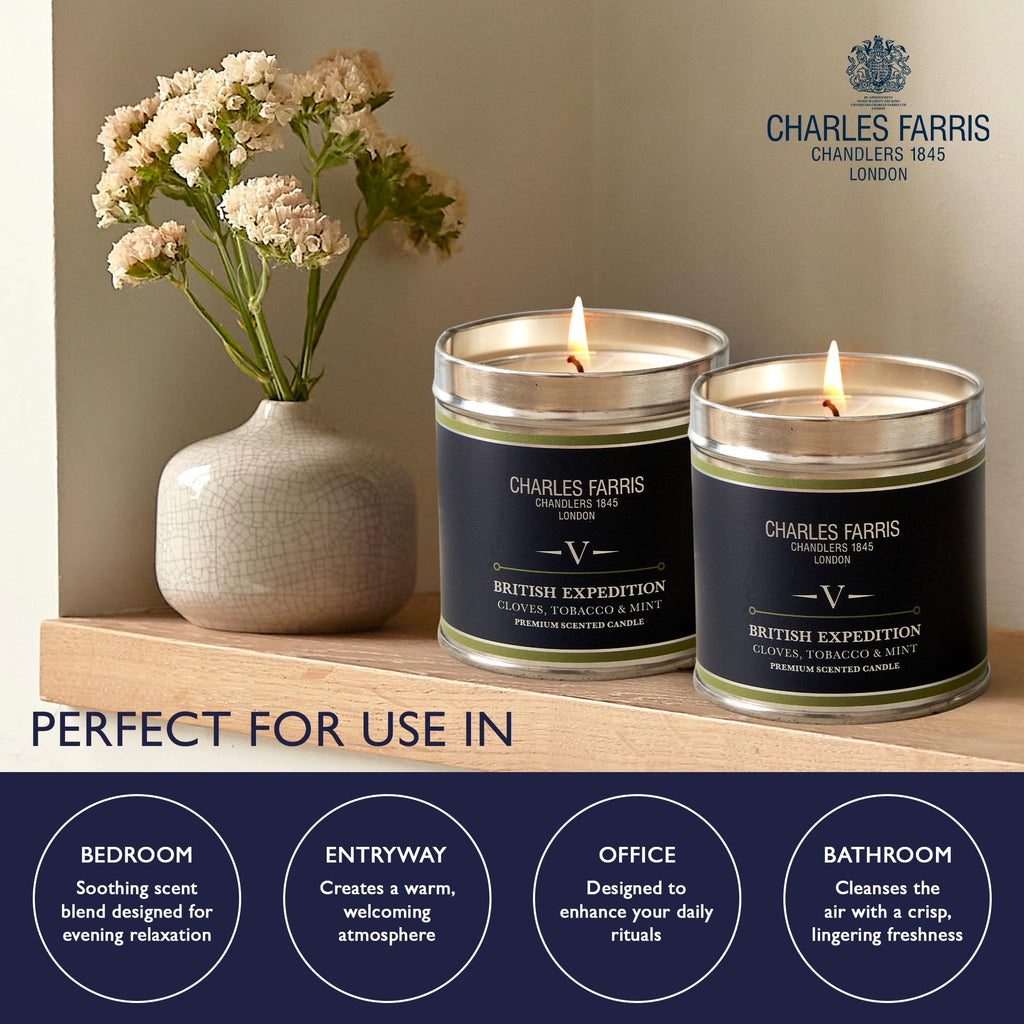 Luxury Scented - Tin, Hand-Poured, Long Lasting, Clean Burning, 300g / 10.5oz, Burns for up to 40 Hours, Made in