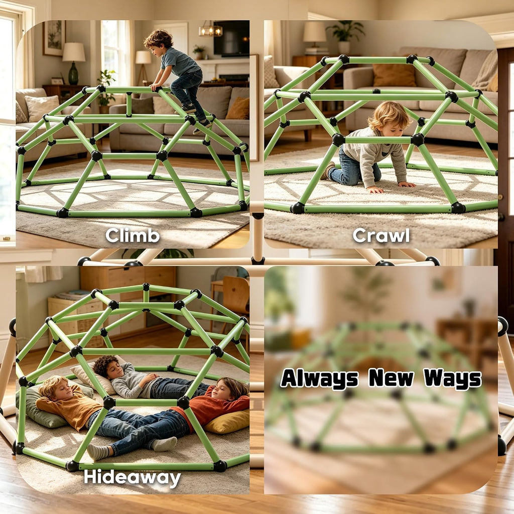 6.5FT Climbing Dome, Kids Outdoor Toys, Geometric Dome Climber for Backyard | Sturdy & Portable, UV-resistant