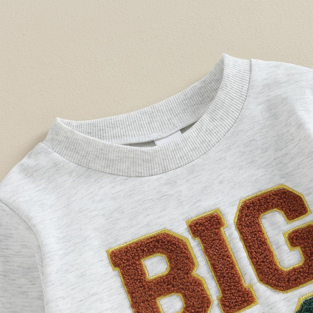 Big Lil Bro Toddler Boy Clothes Long Sleeve Tops Pants Brothers Matching Outfits
