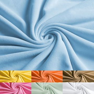 Minky Fabric by The Yard, 1.0mm Soft Fleece Fabric 60x36 Inch Sky Blue