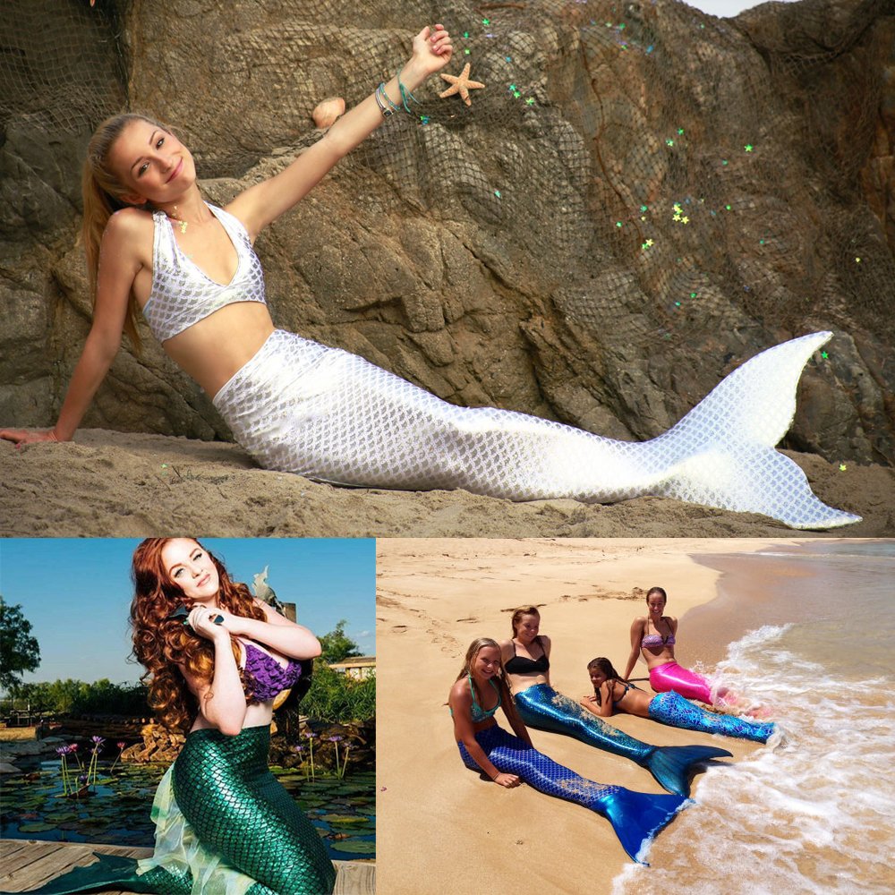 Mermaid Hologram Spandex Fabric Fish Scale Stretch Laser Knit Cloth 58" Wide Sold by the Yard (Blue)