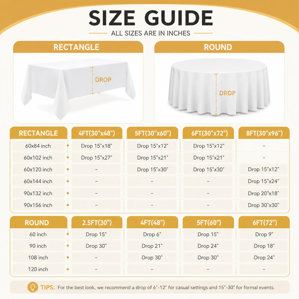6-Pack 60x144 inch Sage Green Table Cloths, Solid Stain and Wrinkle Resistant Oblong Tablecloth, Premium Plain Weave