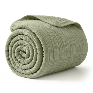 Muslin Throw Blanket 46" X 68" Sage - Throw Blanket