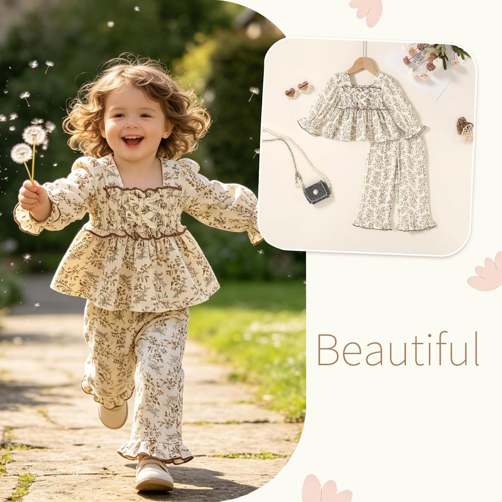 Baby Girl Fall Clothes Toddler Winter Ruffle Tops Pants Outfit