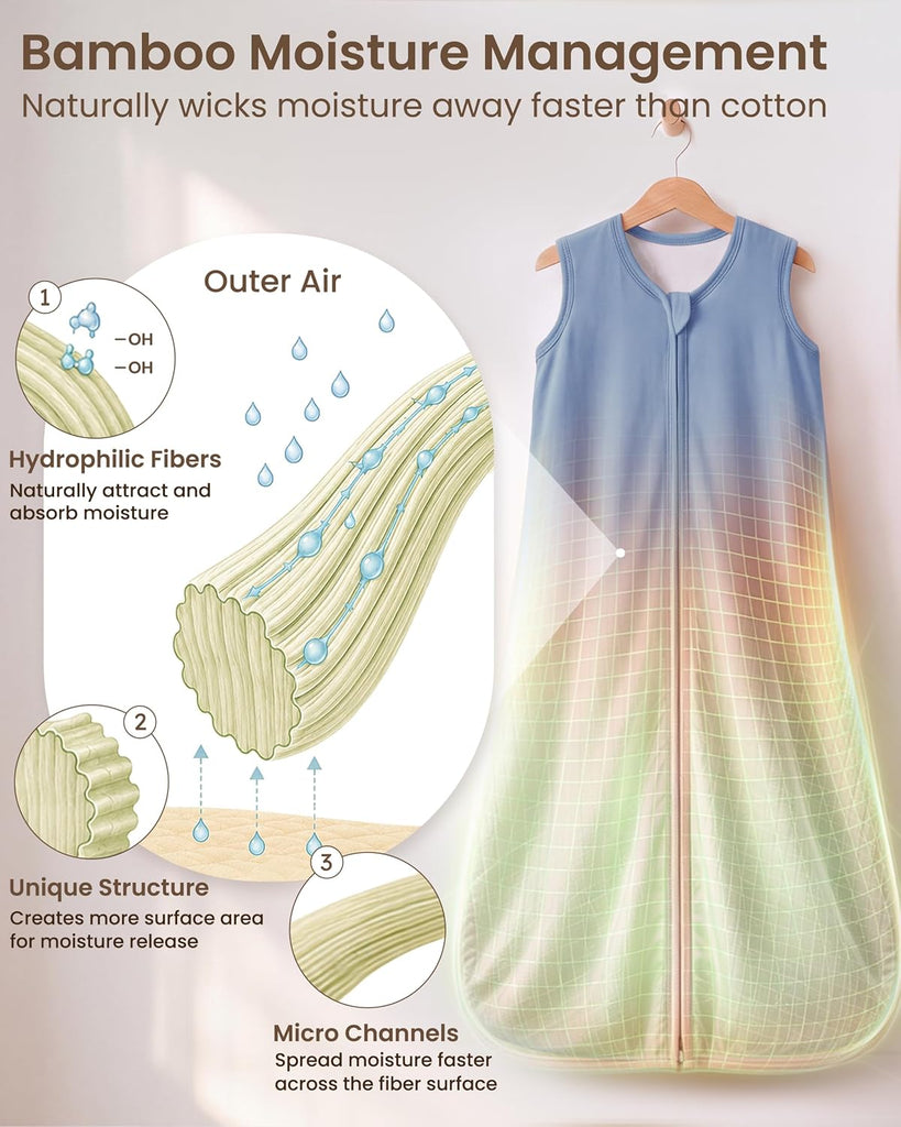 Rayon Made from Bamboo Sleep Sack 1.0 TOG, Baby