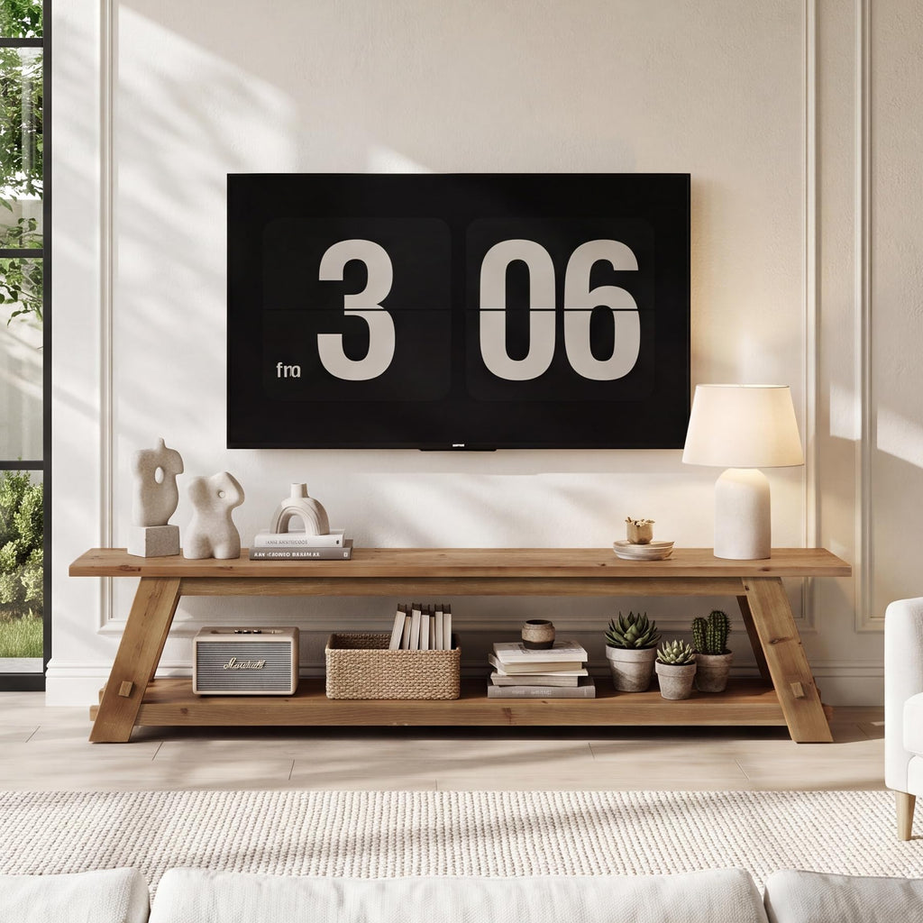 78.74-Inch Solid Wood TV Stand for TVs Up to 90 Inches