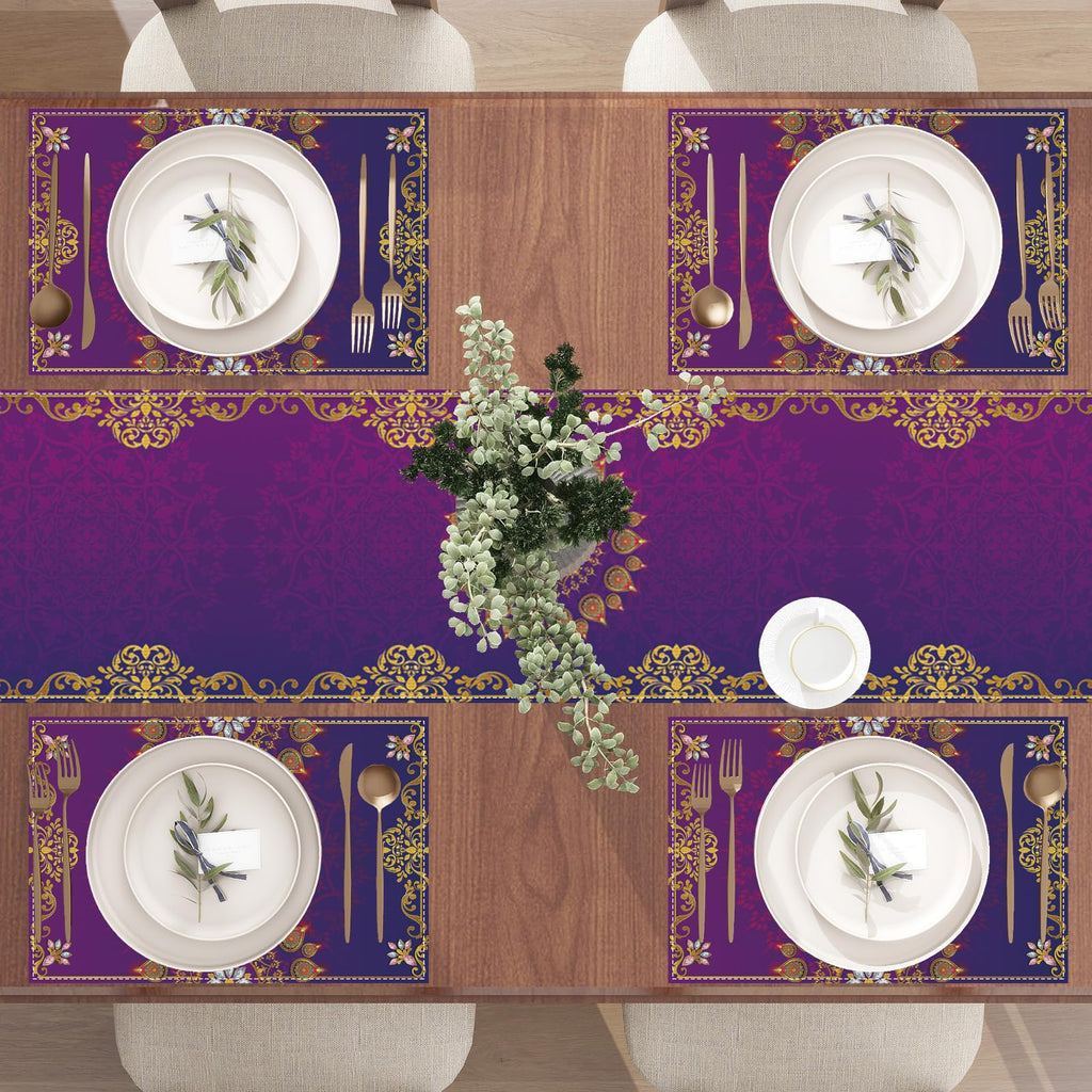 Diwali Placemats Set of 4,Indian Deepavali Decorations