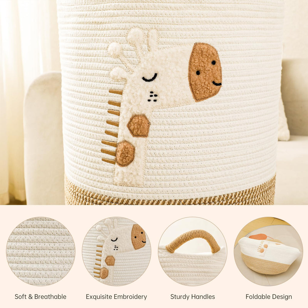 51L Baby Hamper Giraffe Laundry Basket Stuffed Animal Storage