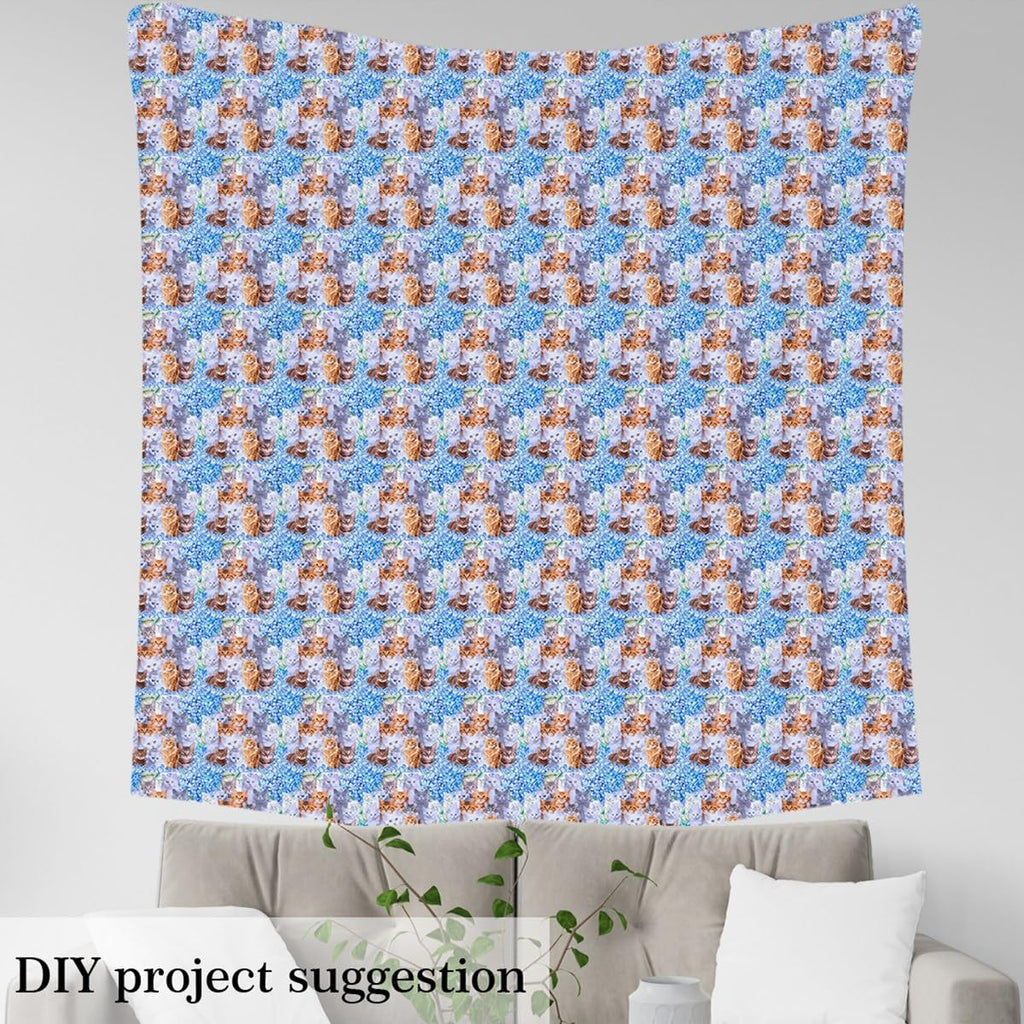 Cats Upholstery Fabric by The Yard Soft 1 Yards
