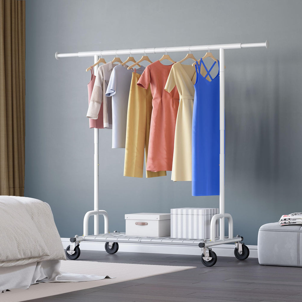 Clothes Rack Collapsible Clothing Rack Capacity 525LBS White