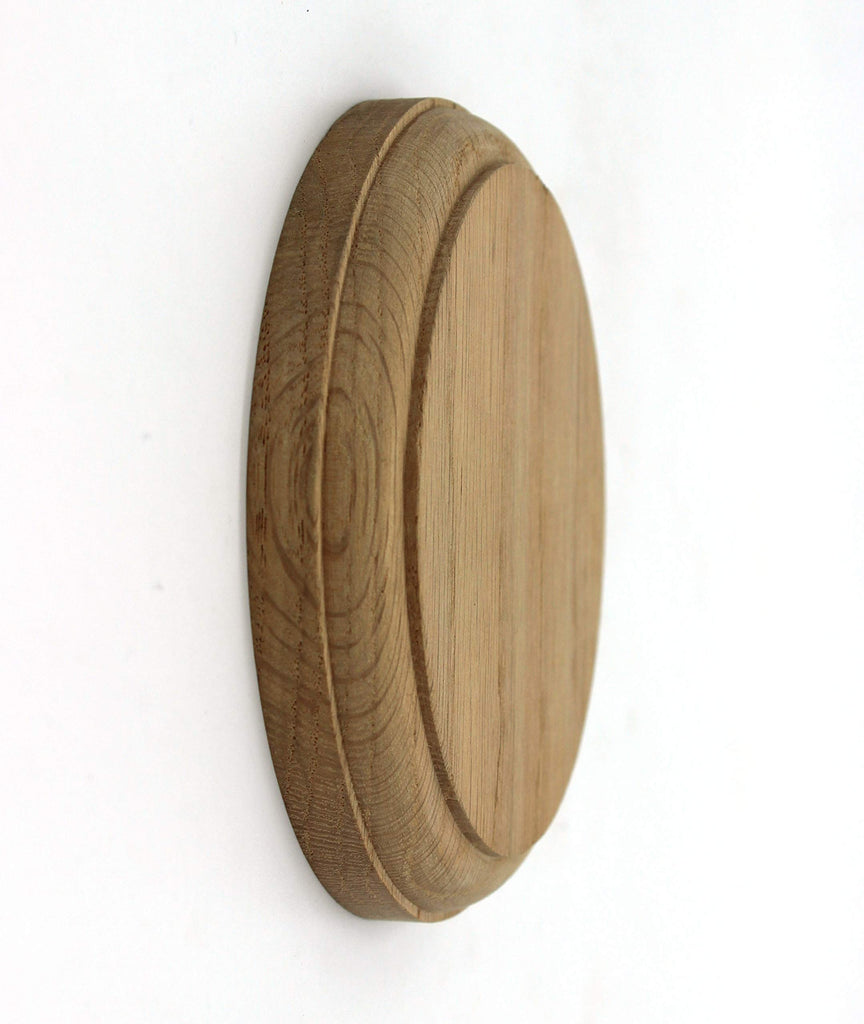 Red Oak Round Rosette, Solid Hardwood, 4 1/2" x 3/4", Stair Part Fitting