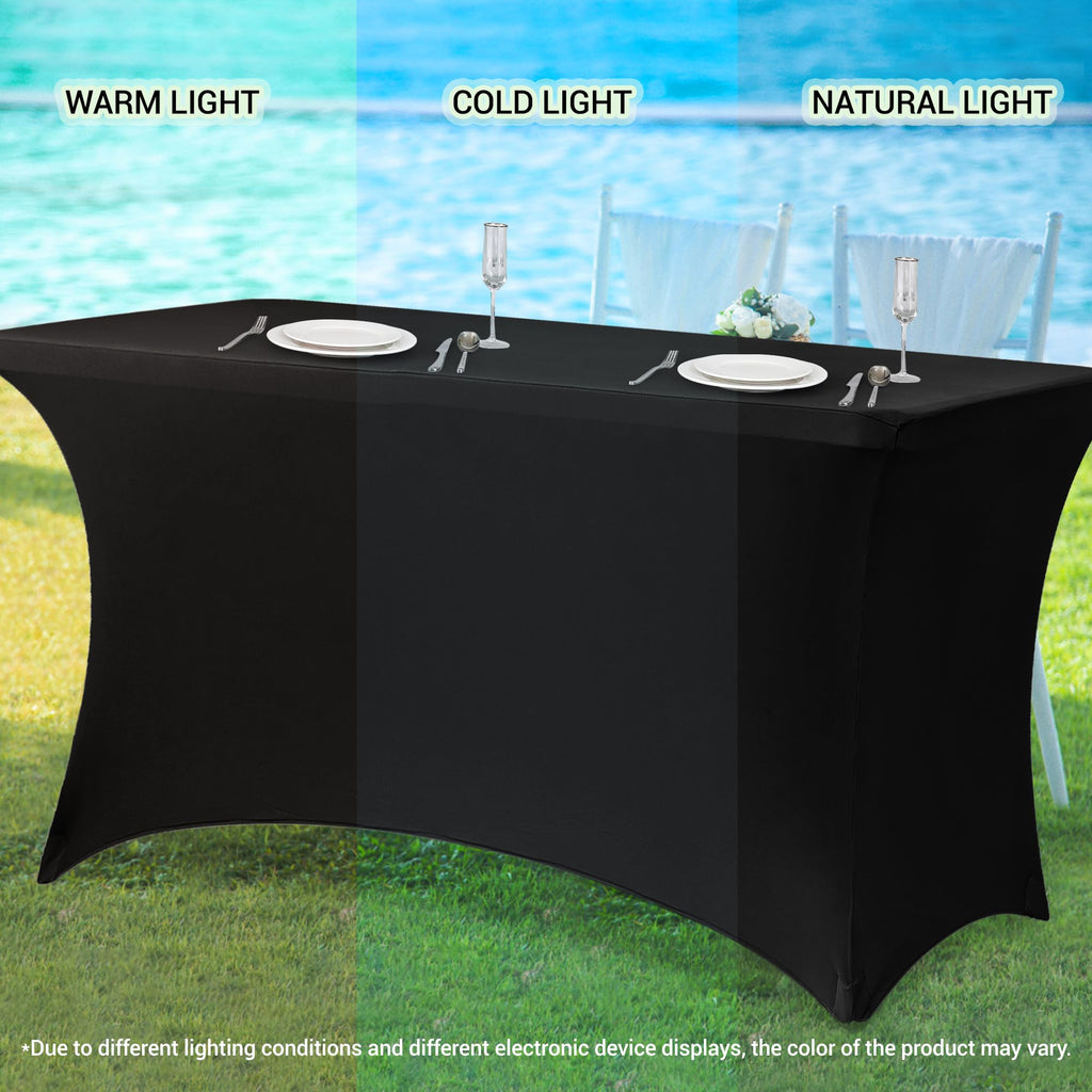 8ft Stretch Spandex Table Cover, 2 Pack, Royal Blue