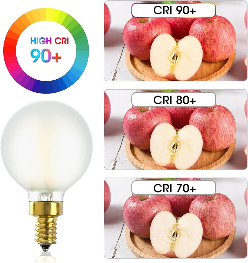 E12 Led G16.5 Bulb 4W Dimmable E12 Candelabra Bulb 40 Watt Soft White 3000K