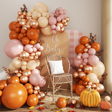 Fall Balloon Arch Kit for Little Pumpkin Baby Shower Decorations