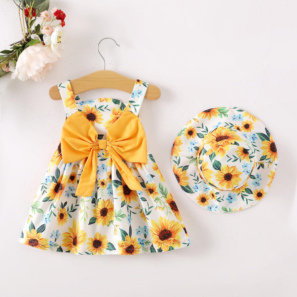 Baby Girl Summer Dresses Yellow Boho Sleeveless Dresses Infant Summer Outfits Sundress Baby Girl Clothes
