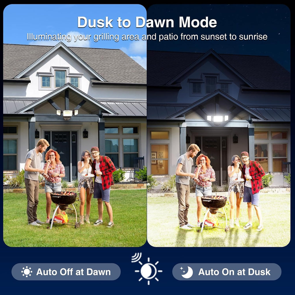100w Dusk to Dawn Outdoor Lighting,11000LM Led Outdoor Light from Dusk Till Dawn,Super Bright Flood Light,IP66