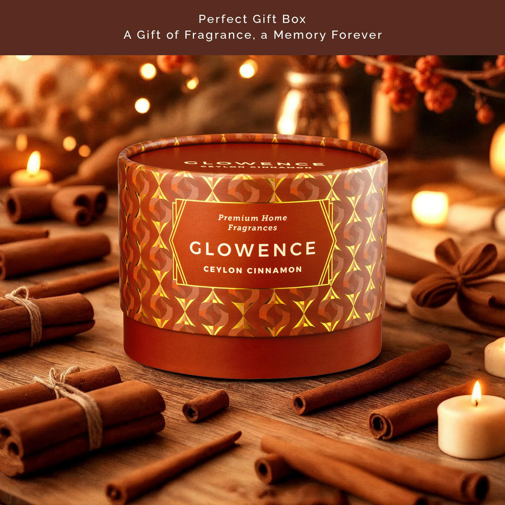 Luxury Cinnamon Scented Fall Candle - Housewarming Fall & Christmas Candle - Elegant Gift for Women & Men - 100%