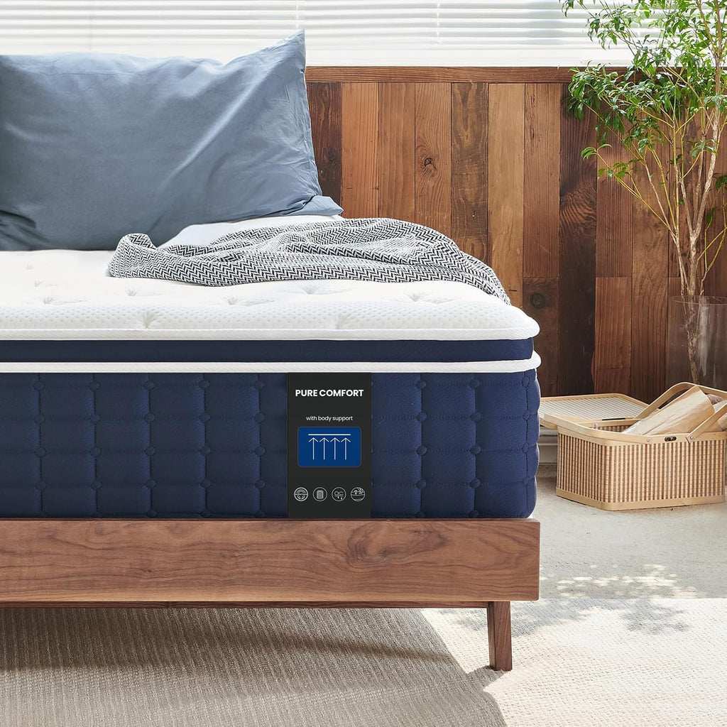 California King Mattress 14 Inch, Hybrid Mattress for Adults | Medium Firm Feel for all Sleepers, 4 Layer Premium