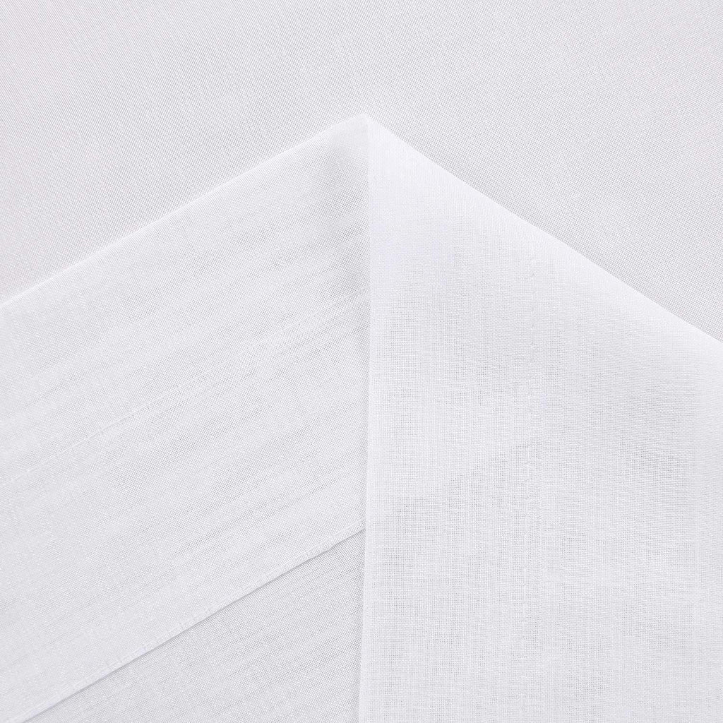 Extra Long White Sheer Curtains 120 Inches Long 2 Panels Rod Pocket
