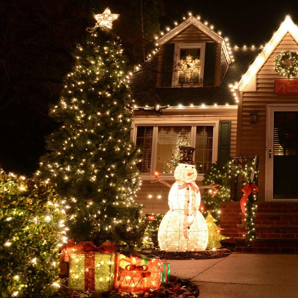 Battery Operated Christmas Lights, 4 Pack Total 200 LED 64 FT Battery Operated String Lights with 8 Modes, Xmas Light