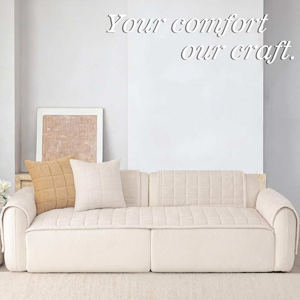 Pet Friendly Couch Cover, Non Slip Sectional Sofa Cover for L Shape Couch.