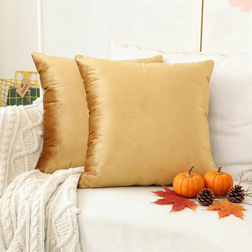 Velvet Euro Shams Large Throw Pillows for Bed Halloween Decorative Pillow Cases Floor Couch, Set of 2, 26 x 26
