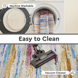 5x7 Area Rugs for Living Room, Colorful Modern Abstract Area Rug, Washable Kids Rugs for Playroom, Non Slip Soft