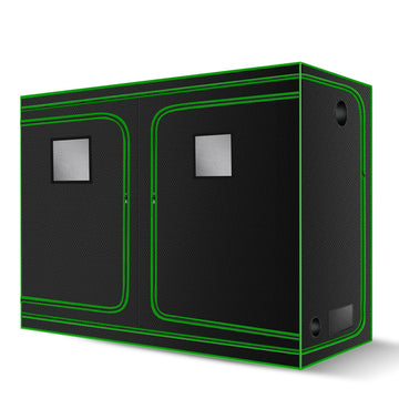 4x8 Grow Tent, 96"x48"x80" High Reflective 600D Diamond Mylar Canvas with Observation Window and Floor Tray for